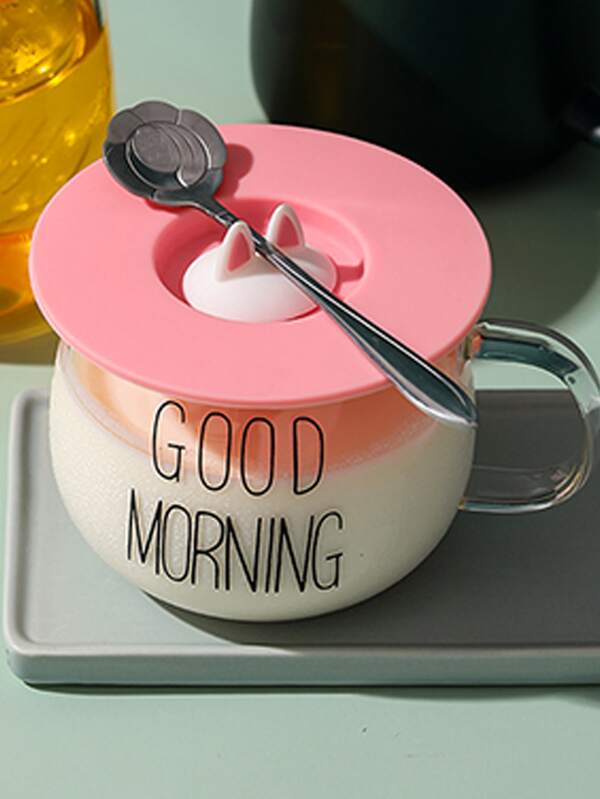 غطاء كأس سيليكون تفاصيل زهرة قطعة واحدة