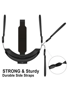 1pc Replacement Head Strap Compatible With Oculus Quest 2, Enhance Support And Comfort, Head Strap Only - Black - View 4
