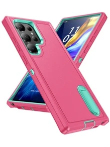 3 trong 1 PC Chống giọt bắn Bền chặt Ốp lưng & bao da điện thoại Với Trở lại Giá đỡ - Hồng - Xem 1