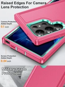 3 trong 1 PC Chống giọt bắn Bền chặt Ốp lưng & bao da điện thoại Với Trở lại Giá đỡ - Hồng - Xem 7