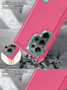 3 trong 1 PC Chống giọt bắn Bền chặt Ốp lưng & bao da điện thoại Với Trở lại Giá đỡ - Hồng - Xem 8