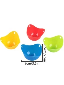 4pcs Silicone Egg Rings, Egg Poacher, Egg Cooker - Multicolor - View 2
