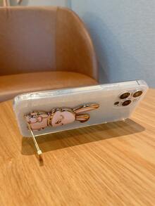 Funda para móvil con diseño de conejo con soporte - Multicolor - Ver 2