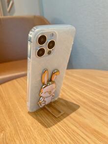 Funda para móvil con diseño de conejo con soporte - Multicolor - Ver 3