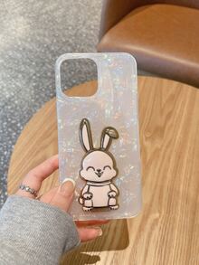 Funda para móvil con diseño de conejo con soporte - Multicolor - Ver 4