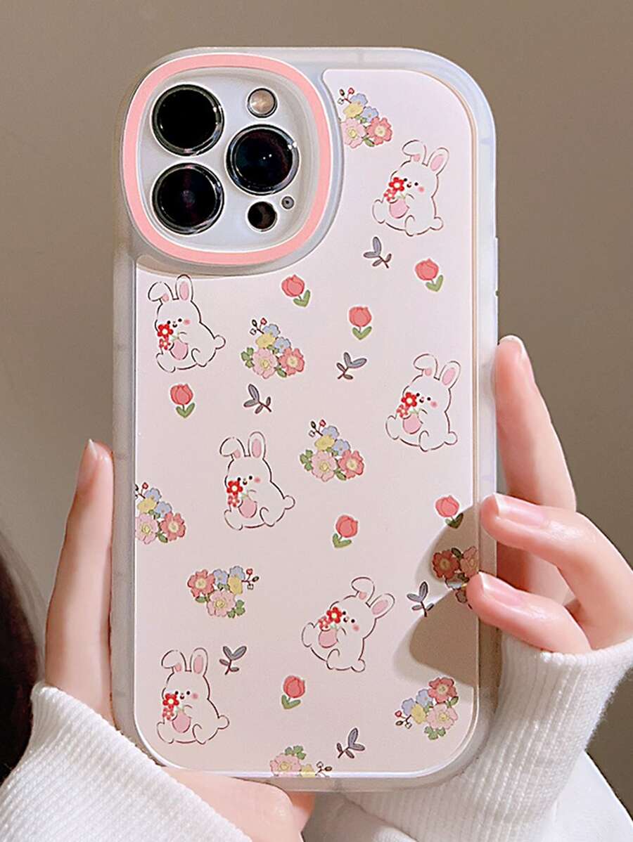 Capas de telefone desenho animado padrão de coelho - Multicolorido - Ver 1