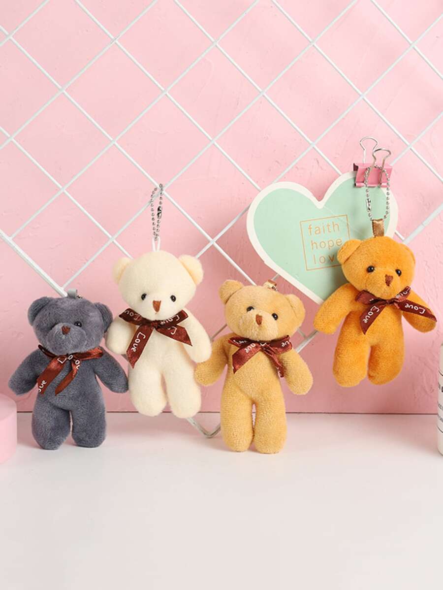 1pc Cartoon Bear Design Random Pet Plush Toy - Multicolor - View 1