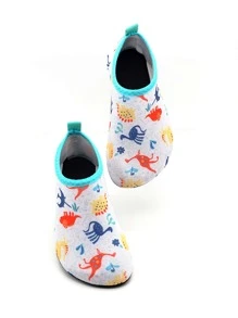 男童卡通圖案水鞋學院風戶外水襪