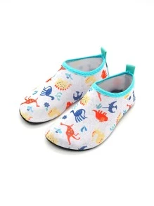 男童卡通圖案水鞋學院風戶外水襪