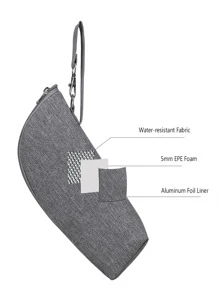 1pc Plain Diaper Bag - Grey - View 5