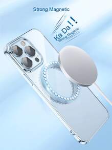 Hadaasi Blue Electroplated Magnetic Brushed Space Case With Built-In Lens Protector, Ultra-Thin Phone Case Compatible With IPhone 17 Pro/17 Pro Max/17 Air/17/16 Pro/16 Pro Max/16 Plus/16/16E/15 Pro/15 Pro Max/15 Plus/15/14 Pro/14 Pro Max/14 Plus/14/13 Pro/13 Pro Max/13/12 Pro/12 Pro Max/12/11 Pro Max/11/11 Pro - Blue - View 4