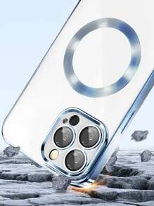 Hadaasi Blue Electroplated Magnetic Brushed Space Case With Built-In Lens Protector, Ultra-Thin Phone Case Compatible With IPhone 17 Pro/17 Pro Max/17 Air/17/16 Pro/16 Pro Max/16 Plus/16/16E/15 Pro/15 Pro Max/15 Plus/15/14 Pro/14 Pro Max/14 Plus/14/13 Pro/13 Pro Max/13/12 Pro/12 Pro Max/12/11 Pro Max/11/11 Pro - Blue - View 6