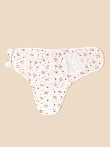 1入組嬰兒卡通印花紗布包被和1入組帽子,多用途室內外嬰兒包被,防滑嬰兒搖籃包被 - 彩色 - 查看 3