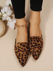 女士尖头平底穆勒鞋，尺码美国5-11，金色，低帮休闲船鞋，PU皮革软底，套脚款式，时尚百搭设计，适合搭配连衣裙，秋季穿着，芭蕾平底鞋 - 彩色 - 查看 4