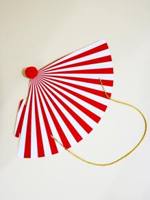 1入組紙帽條紋圖案派對帽 - 彩色 - 查看 5