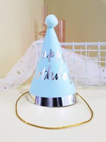 1 mũ giấy, mũ tiệc đồ họa khẩu hiệu cho sinh nhật - Nhiều màu - Xem 1