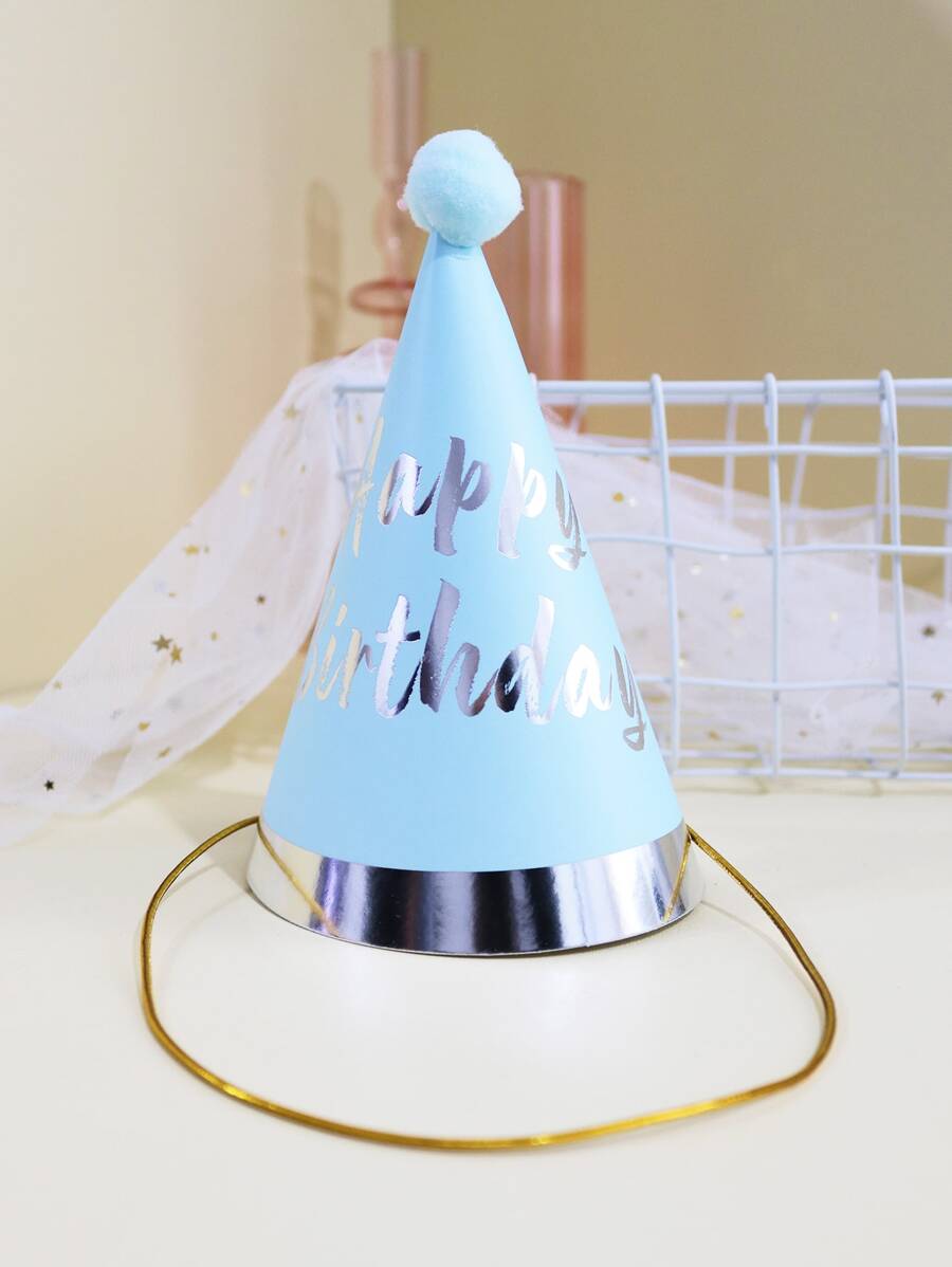 1 mũ giấy, mũ tiệc đồ họa khẩu hiệu cho sinh nhật - Nhiều màu - Xem 1