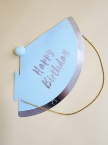 1 mũ giấy, mũ tiệc đồ họa khẩu hiệu cho sinh nhật - Nhiều màu - Xem 2