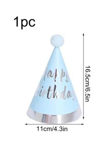 1 mũ giấy, mũ tiệc đồ họa khẩu hiệu cho sinh nhật - Nhiều màu - Xem 3