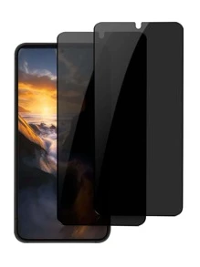 2pcs Screen Privacy Protection Compatible With Samsung/Huawei, Private Screen Protector - Black - View 1