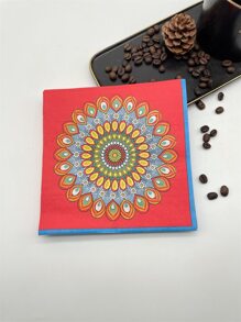 20pcs/set Paper Disposable Napkin, Mandala Pattern Paper Dinner Napkin For Party - Multicolor - View 4