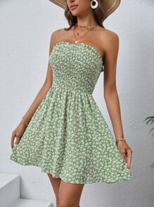 Soleia 碎花抹胸連衣裙 - 彩色 - 查看 3