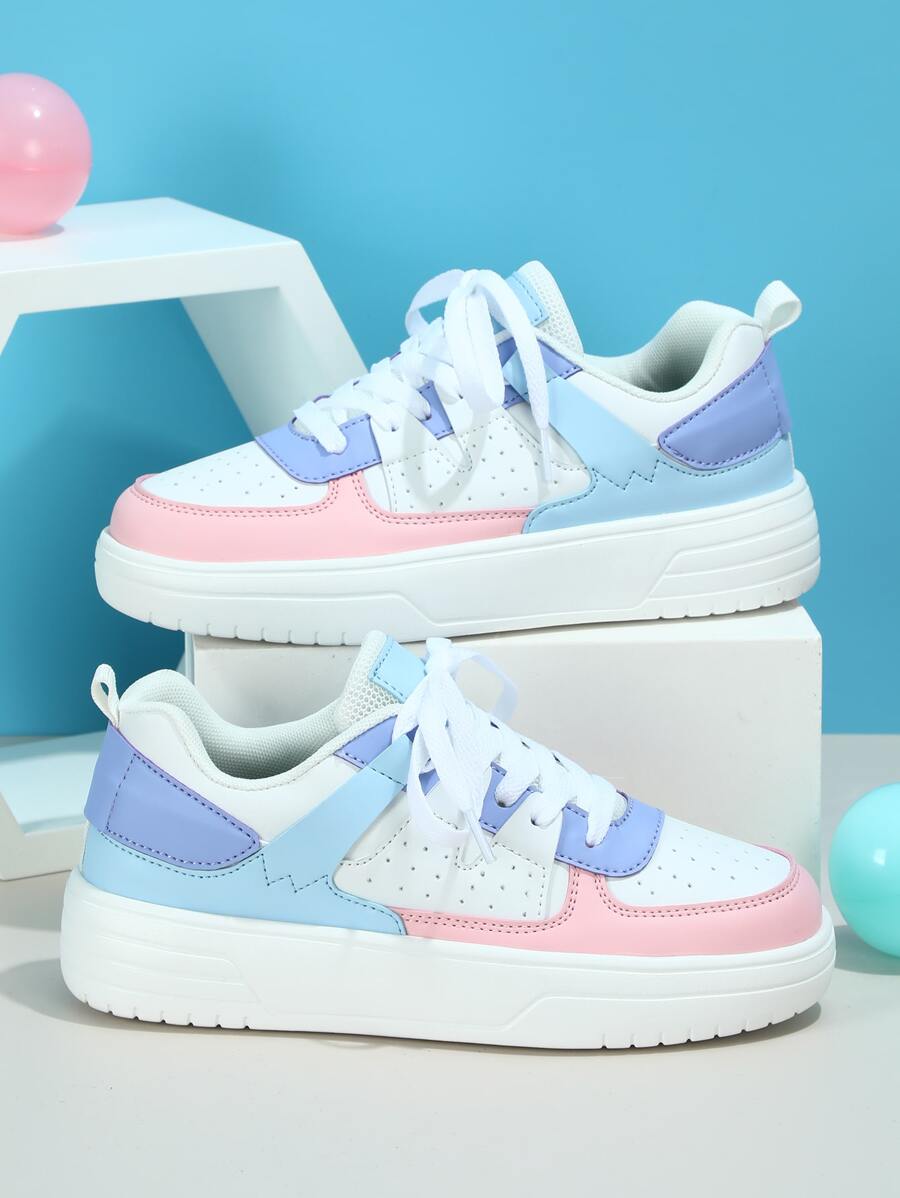 Giày thường ngày Dopamine màu trắng/hồng/xanh dành cho nam và nữ, hoàn hảo cho các bữa tiệc ngày lễ, phong cách đường phố, thể thao, trang phục đi học, hẹn hò và làm quà tặng cho các cặp đôi - Nhiều màu - Xem 1