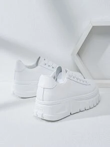 Alan Vincent 女士字母圖案前綁帶休閒運動板鞋