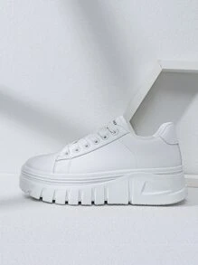 Alan Vincent 女士字母圖案前綁帶休閒運動板鞋