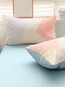 4pcs/set Northern Light Pattern Duvet Cover Set Without Filler, Modern Polyester Bedding Set For Home - Multicolor - View 6