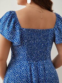 SHEIN Frenchy 大碼碎花高衩洋裝 - 彩色 - 查看 6