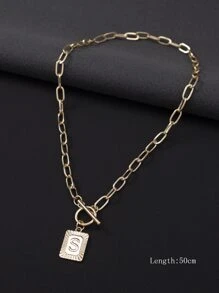 1 vòng cổ mặt dây chuyền chữ cái - Vàng - Xem 3