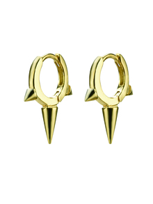 Cone Decor Silver Earrings For Women Bridal Wedding Fine Jewelry - Gold - View 1