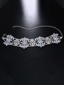 Rhinestone Decor Choker