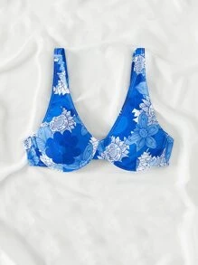 Áo bikini có gọng in hoa mùa hè - Màu xanh lam - Xem 5
