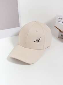 字母刺繡棒球帽 - 米色 - 查看 1