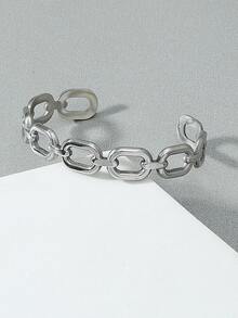 男士鏈條設計開口手鐲