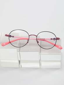 女孩金屬框眼鏡