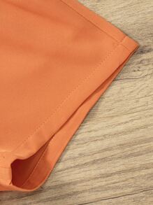 SHEIN Young Girl Solid Cami Top & Shorts & Vest Coat - Multicolor - View 5