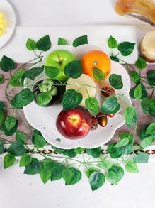 1pc Plastic Artificial Leaf Vine, Modern Simulation Green Vine For Home, Party - Green - View 4