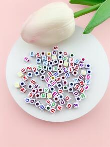 100pcs/set Letter Graphic Cube Design DIY Bead - Multicolor - View 3