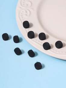 10pcs/set Geometric DIY Earrings Accessory - Black - View 1