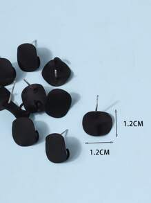 10pcs/set Geometric DIY Earrings Accessory - Black - View 3