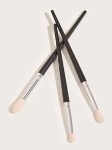 3pcs Black Eyeshadow Brushes,Eyebrow Brush,Eyeshadow Brush,Spoolie,Spoolie Brush,Giveaways - Black - View 3