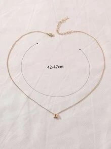 1入組字母墜飾項鍊 - 金黃色 - 查看 4