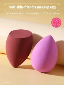 2PCS Makeup Sponge,Suitable For Cream & Powder Concealer, Loose Powder Makeup Applicator - Multicolor - View 3