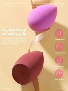 2PCS Makeup Sponge,Suitable For Cream & Powder Concealer, Loose Powder Makeup Applicator - Multicolor - View 5