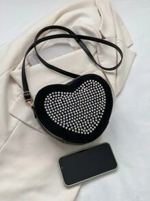 Bolsa creativa con diseño de diamante de imitación con diseño de corazón - Multicolor - Ver 4