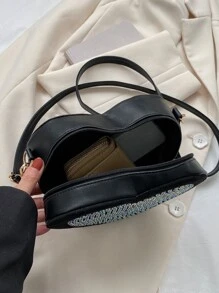 Bolsa creativa con diseño de diamante de imitación con diseño de corazón - Multicolor - Ver 5