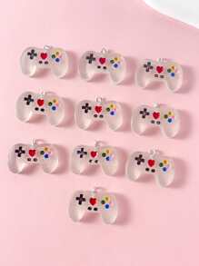 10入組/套夜光遊戲手柄DIY吊墜 - 無色 - 查看 2